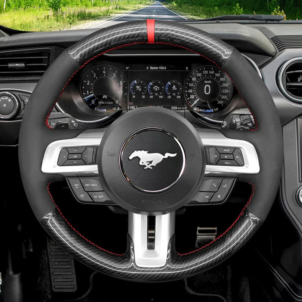 Steering Wheel Cover for Ford Mustang 2015-2024