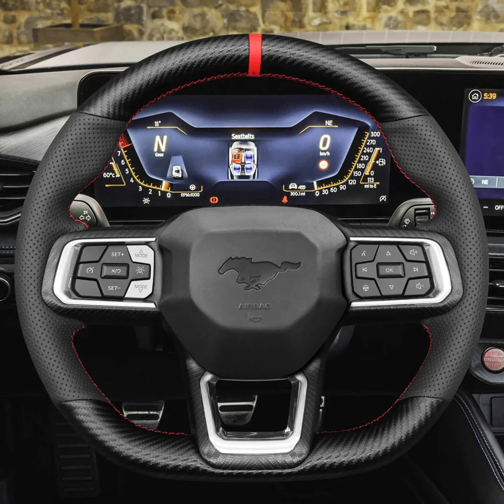 Steering Wheel Cover for Ford Mustang Ecoboost S650 Dark Horse 2024-2025