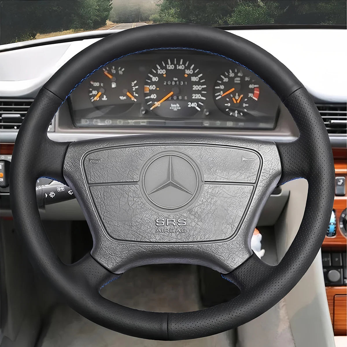 Steering Wheel Cover for Mercedes-Benz C-Class W202 CL-Class C140 E-Class W210 W124 S-Class W140 1993-2020