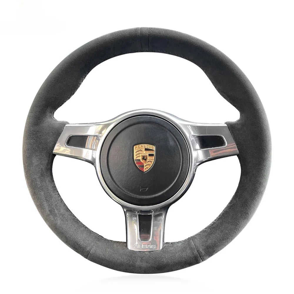 Steering Wheel Cover for Porsche 911 991 Boxster Cayman 981 Cayenne Panamera (2009-2016)