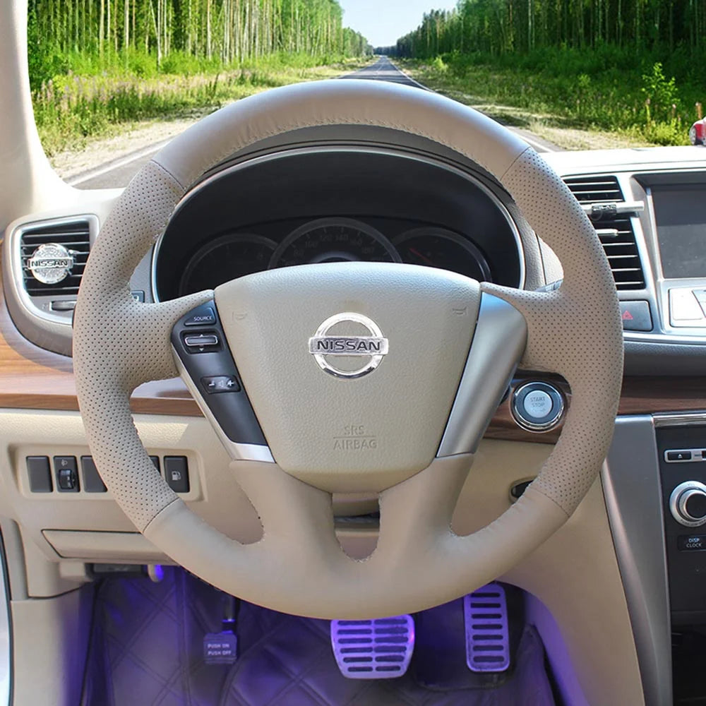 Steering Wheel Cover for Nissan Murano Teana Elgrand E52 Maxima Quest 2008-2021