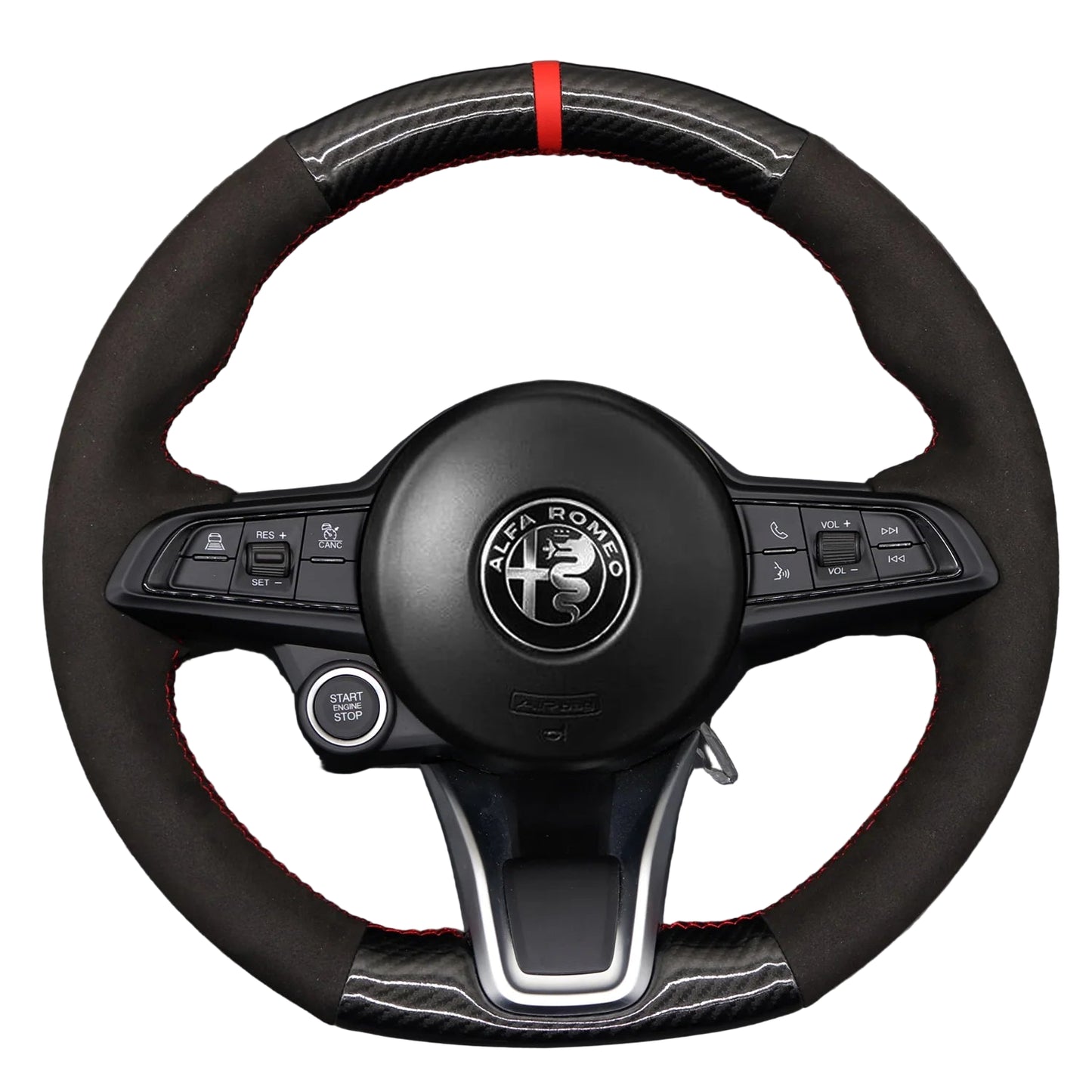 Steering Wheel Cover for Alfa Romeo Giulia Stelvio Tonale 2020-2022