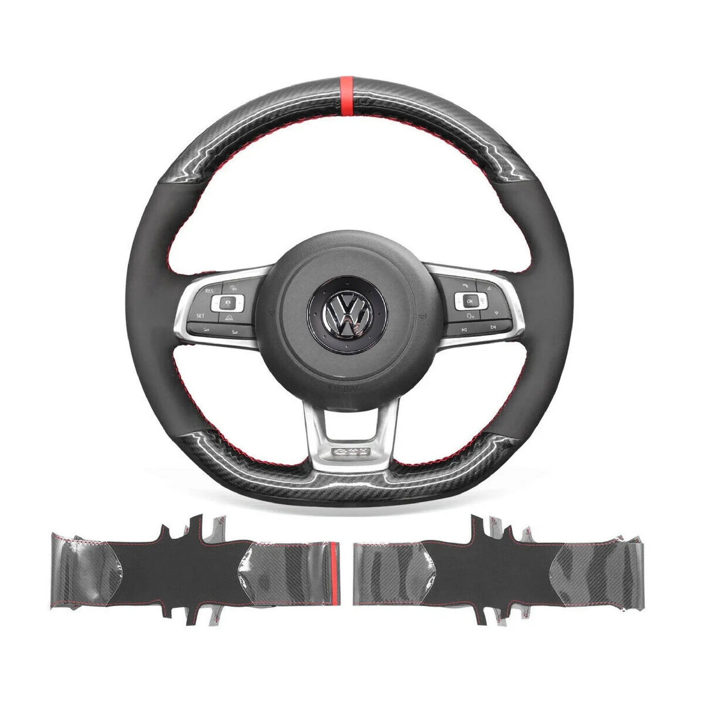 Steering Wheel Cover for Volkswagen VW Golf GTI 7 GTD GTE R Jetta GTI Polo 2013-2021