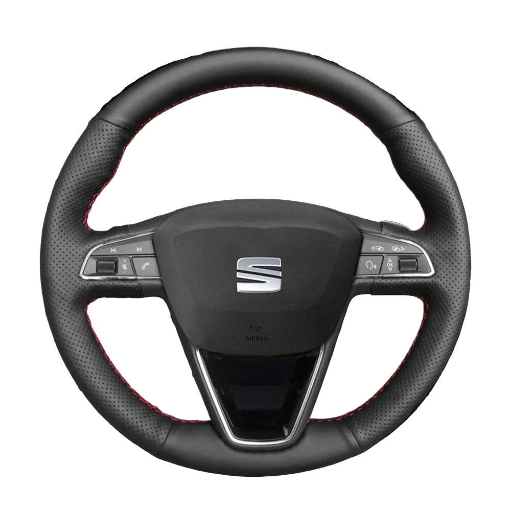 Steering Wheel Cover for Seat Leon 5F Ibiza 6F Alhambra 7N Arona Ateca Tarraco Toledo 2013-2022