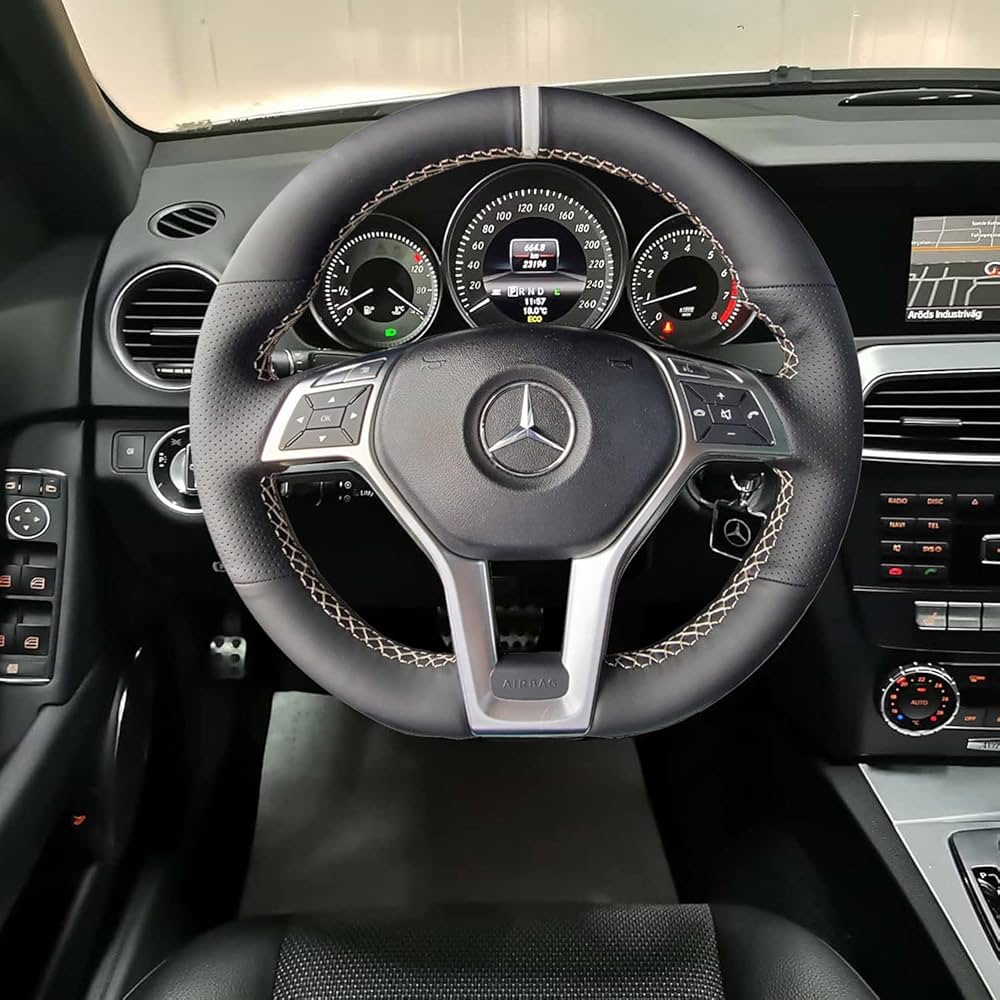 Steering Wheel Cover for Mercedes-benz C-Class W204 E-Class W212 CLS-Class C218 GLA 45 AMG X156 SL-Class R231 SLK-Class R172 2012-2016
