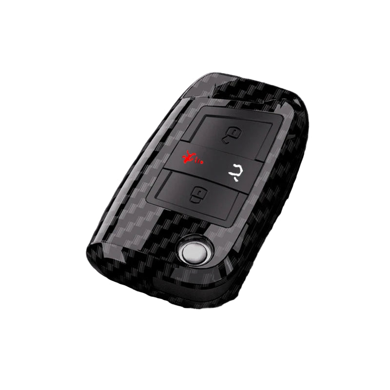 Carbon fiber key cover For VW Volkswagen Golf 7 MK7 Tiguan MK2 For SEAT Ateca Leon FR 2 Ibiza For Skoda Octavia