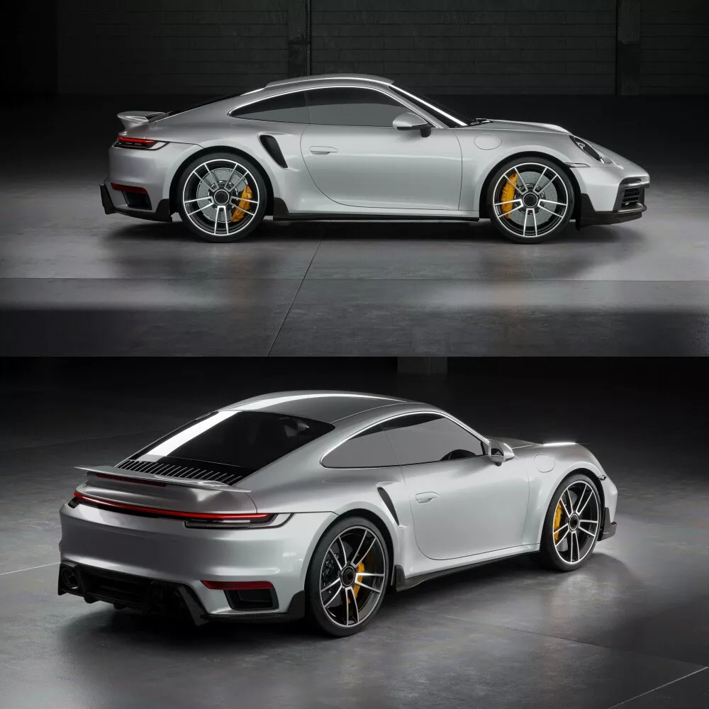 Carbon Fiber Side Skirts For 2019-2022 Porsche 911 992 TURBO S