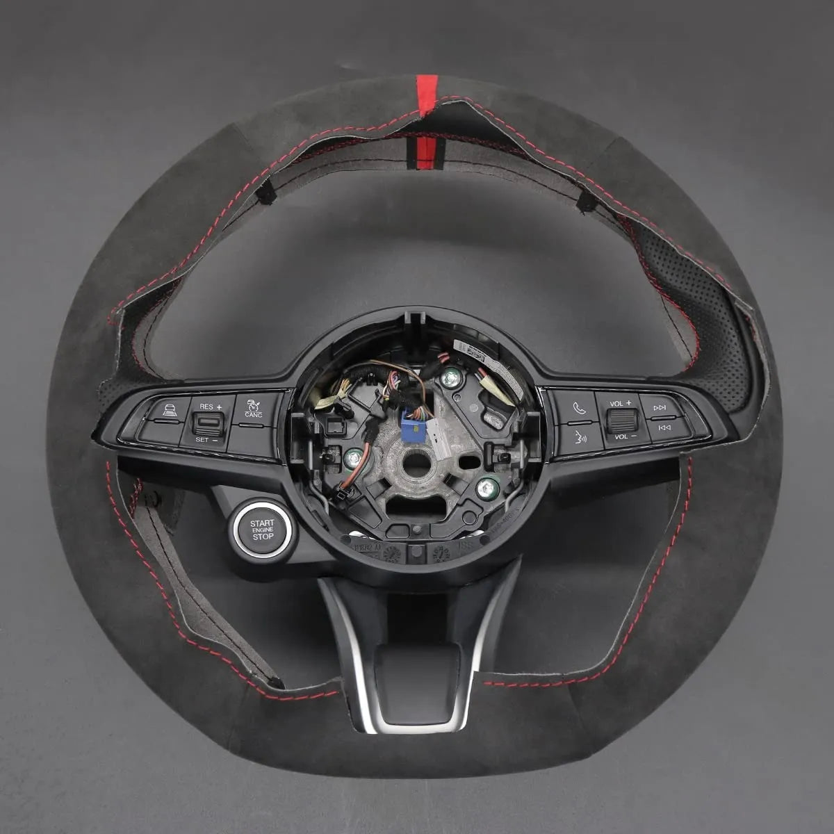 Steering Wheel Cover for Alfa Romeo Giulia Stelvio Quadrifoglio 2020-2022