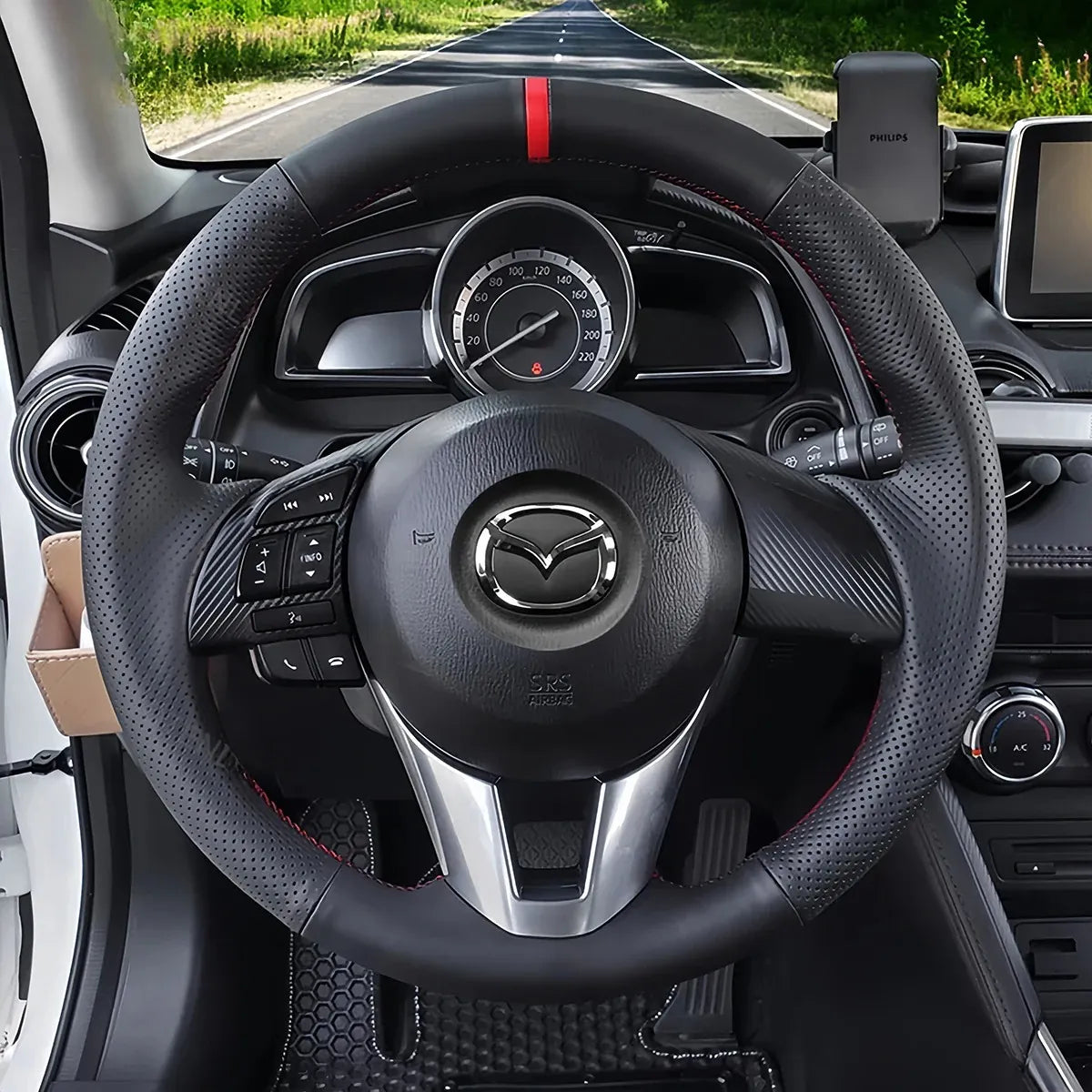Steering Wheel Cover for Mazda 3 Axela Mazda 6 Atenza Mazda 2 CX-3 CX-5 Toyota Yaris iA Scion iA