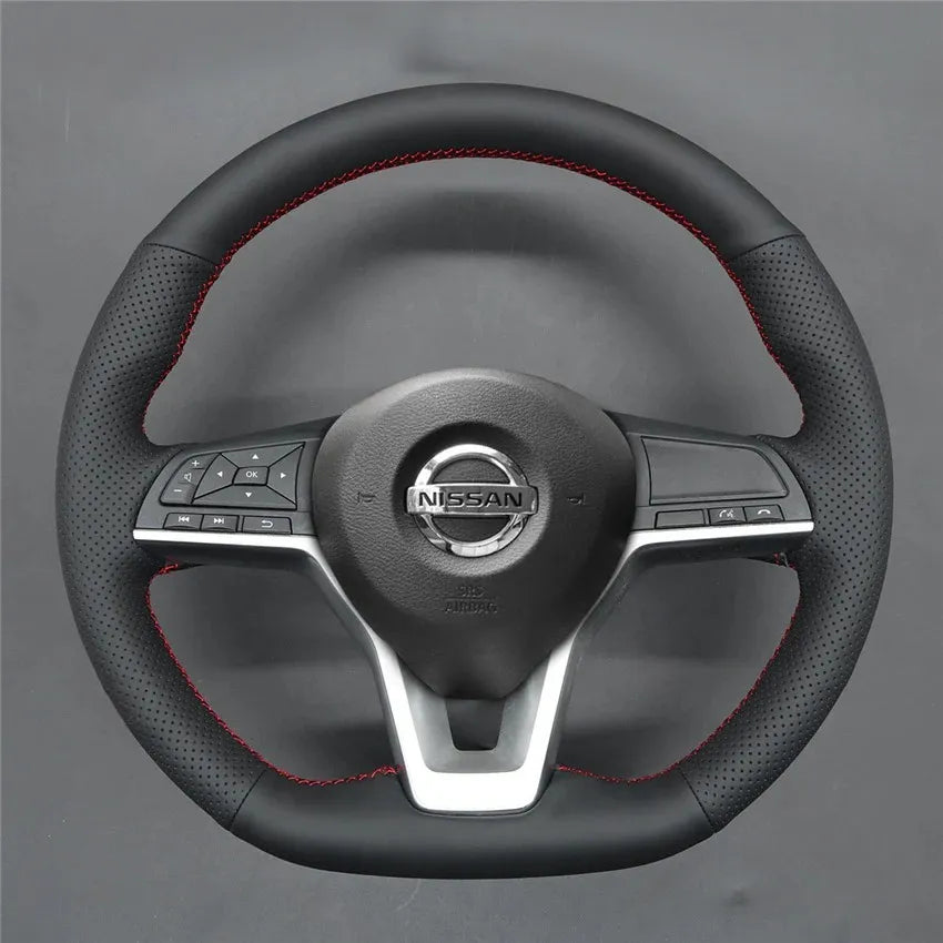 Steering Wheel Cover for Nissan Altima Kicks Leaf Rogue Sentra Versa Qashqai X-Trail Juke Micra 2016-2024