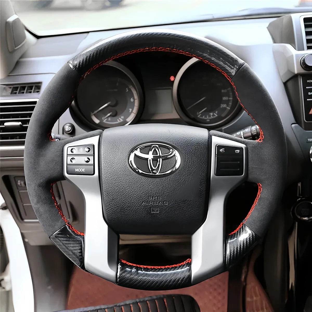 Steering Wheel Cover for Toyota 4Runner Land Cruiser Prado Tacoma Tundra Sequoia 2009-2024