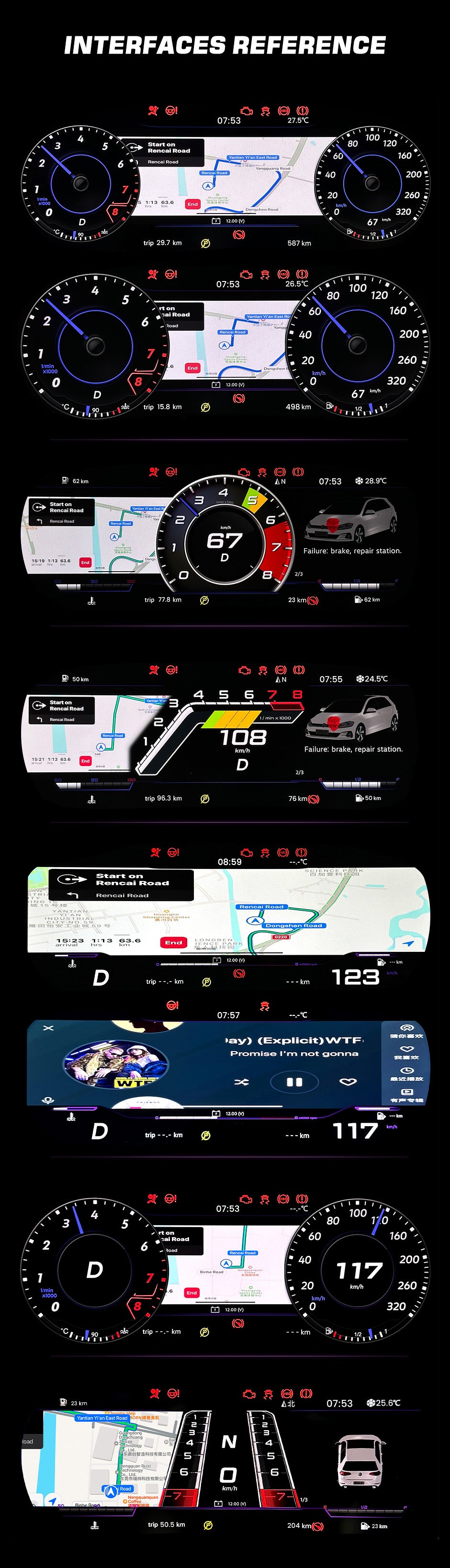 Digital Cluster for Audi TT 2008-2014