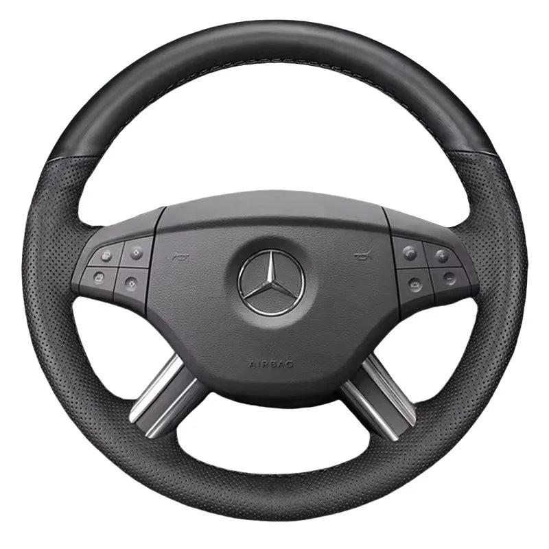 Leather Steering Wheel Cover Leather For Mercedes Benz W164 M-Class ML350 ML500 X164 GL-Class GL4