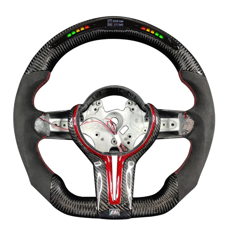 BMW M4 Style LED Carbon Fiber Steering Wheel
