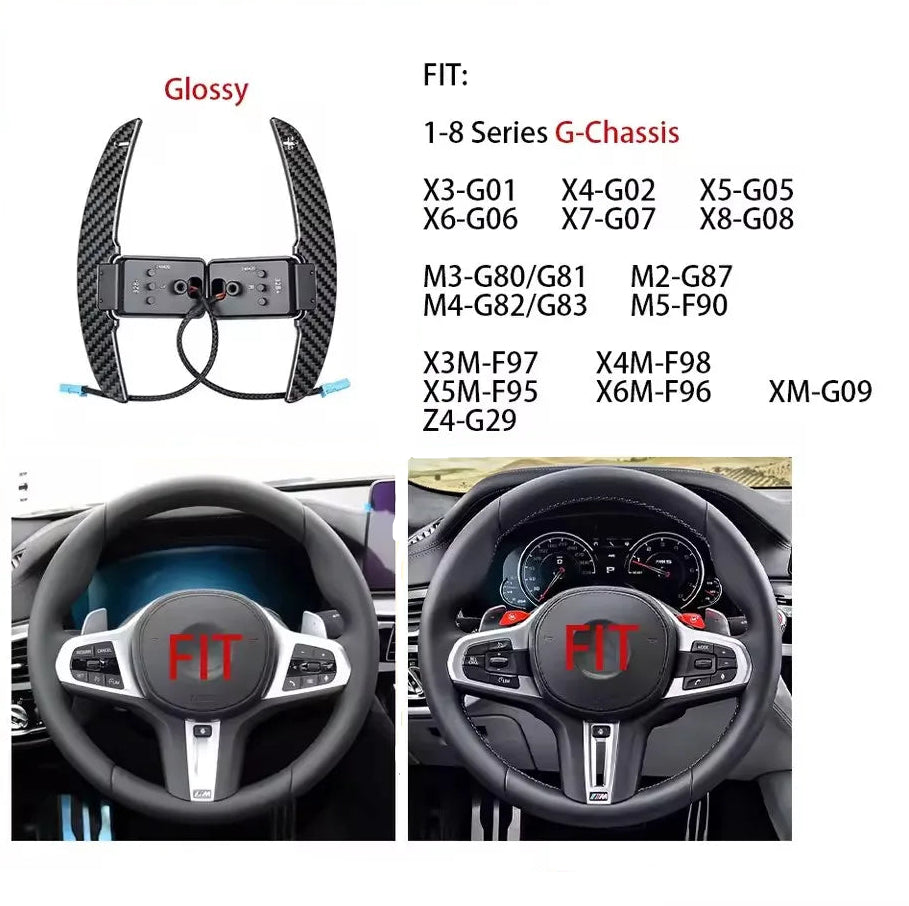 Carbon Fiber Magnetic Paddle Shifters for BMW