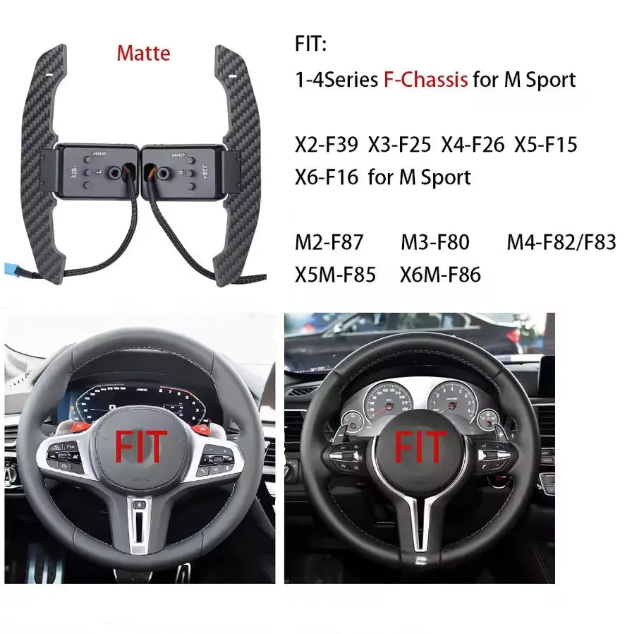 Carbon Fiber Magnetic Paddle Shifters for BMW