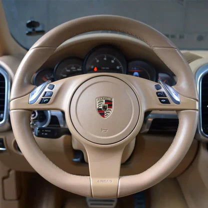 Steering Wheel Cover for Porsche 911 991 Boxster Cayman 981 Cayenne Panamera (2009-2016)