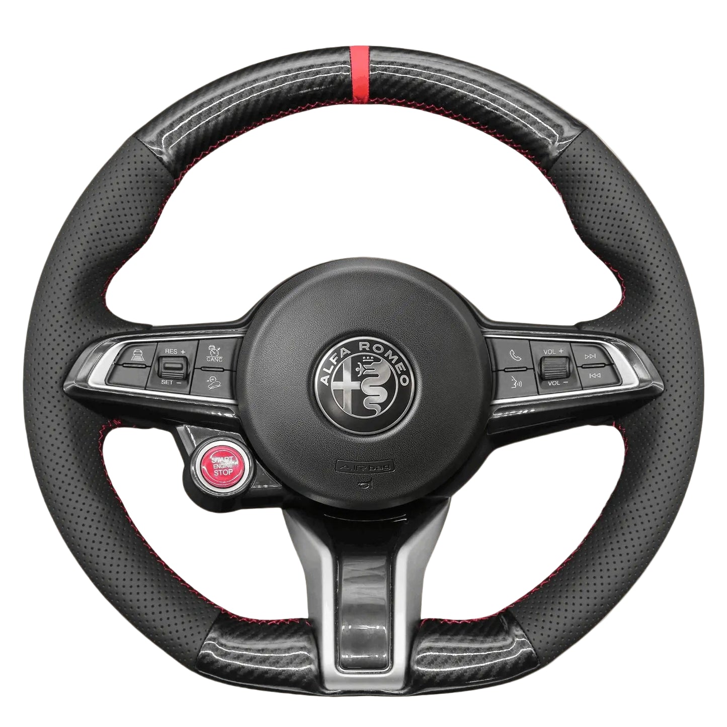 Steering Wheel Cover for Alfa Romeo Giulia Stelvio Quadrifoglio 2016-2020