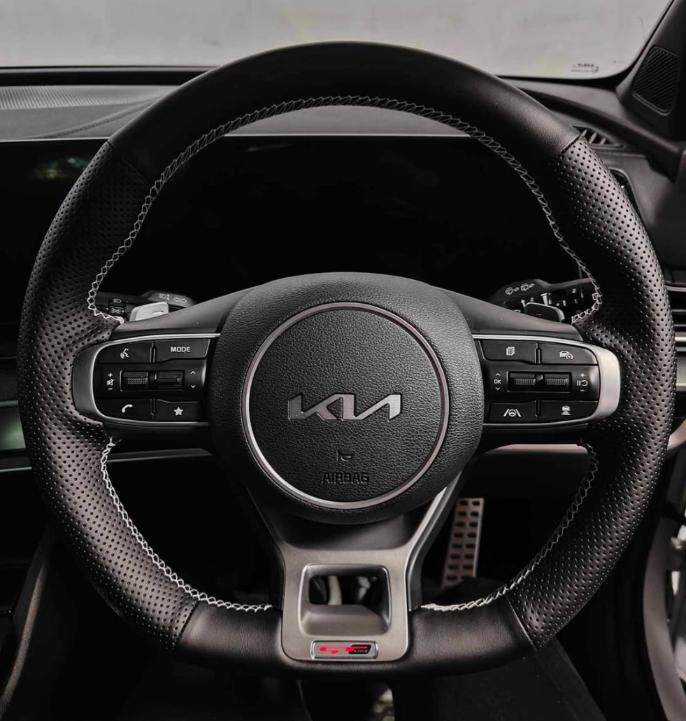 Leather Steering Wheel Cover for KIA Sportage