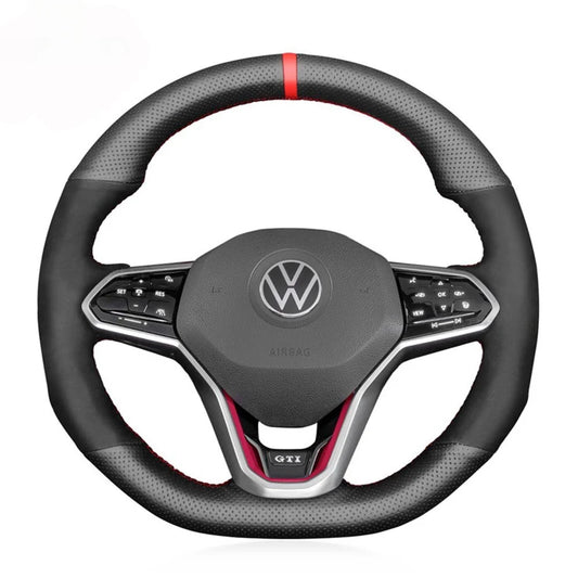 Steering Wheel Cover for Volkswagen VW MK8 Golf 8 GTI GTD GTE R Arteon Tiguan Touareg 2020-2021