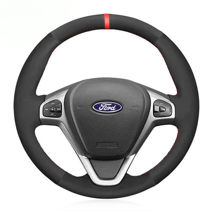 Steering Wheel Cover for Ford MK7 Fiesta VI VII Ecosport B-MAX Ka Tourneo Transit Courier 2008-2024