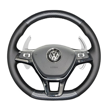 Steering Wheel Cover for Volkswagen Golf 7 Sportsvan Polo 5 Jetta Up! Passat T-Roc Touran Caddy Crafter 2013-2021