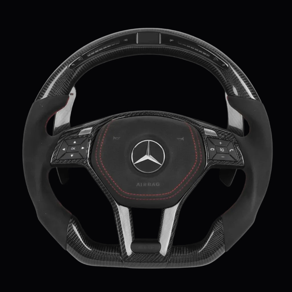Custom Steering Wheel For Mercedes-Benz C-Class W204/E-Class W212/CLS-Class C218/GLA 45 AMG X156 SL-Class R231 SLK-Class R172 2012-2016