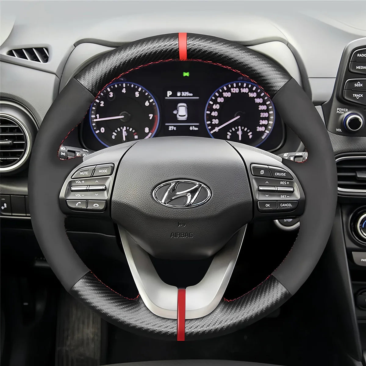 Steering Wheel Cover for Hyundai Veloster i30 Elantra 2017-2023