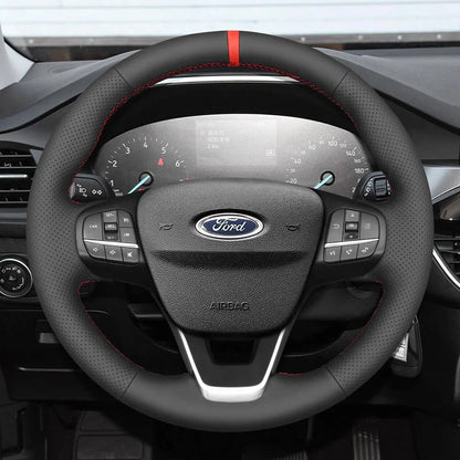 Steering Wheel Cover for Ford Focus Bronco Sport Escape E-transit Fiesta Maverick Kuga Puma Tourneo Custom Transit Custom 2017-2025
