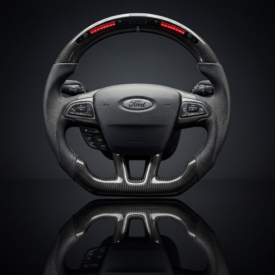Custom Steering Wheel For Ford Focus ST Focus ST-Line Focus RS Ecosport ST-Line Kuga Escape (2015-2018)
