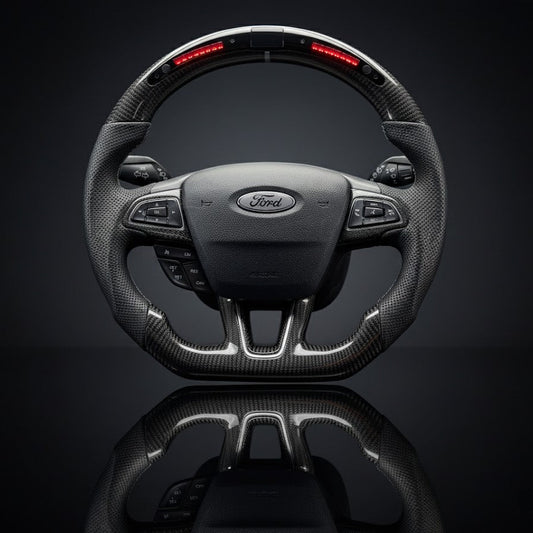 Custom Steering Wheel For Ford Focus ST Focus ST-Line Focus RS Ecosport ST-Line Kuga Escape (2015-2018)