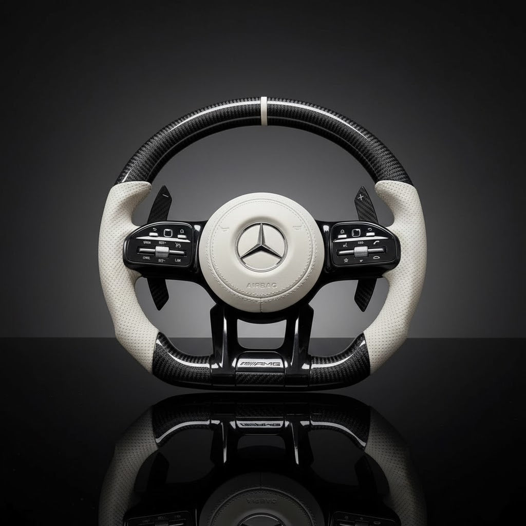Custom Steering Wheel For Mercedes-Benz AMG A35/C63/E63/AMG GT-4door/G63/W177/W205/W213/W167/W222/C190/H247/X253