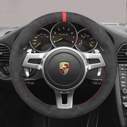Steering Wheel Cover for Porsche 911 991 Boxster Cayman 981 Cayenne Panamera (2009-2016)