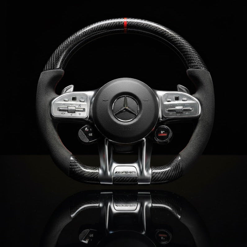 Custom Steering Wheel For Mercedes-Benz AMG A35/C63/E63/AMG GT-4door/G63/W177/W205/W213/W167/W222/C190/H247/X253