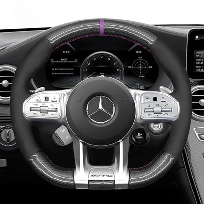 Steering Wheel Cover for Mercedes-Benz AMG A35 W177 W205 W213 W167 W222 C63 C190 E63 H247 X253