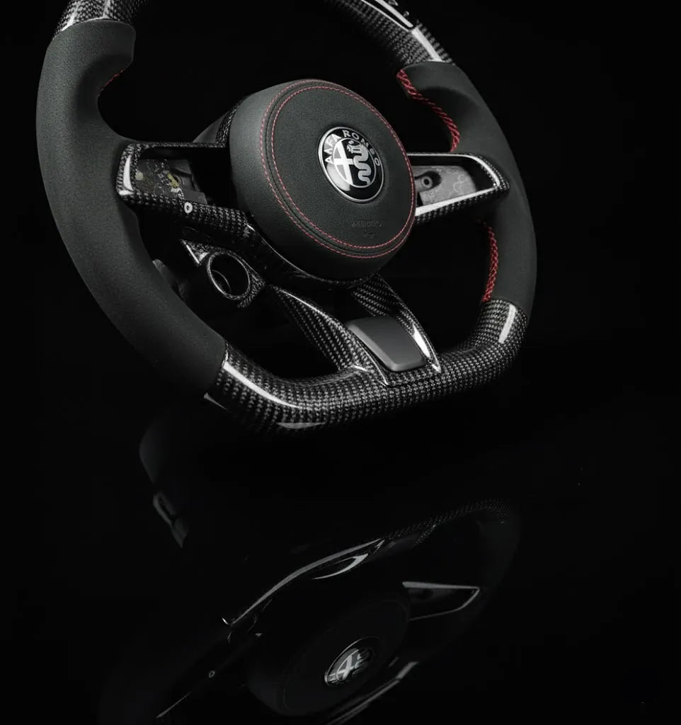 Customs Steering Wheel for Alfa Romeo Giulia Stelvio Quadrifoglio 2020-2022