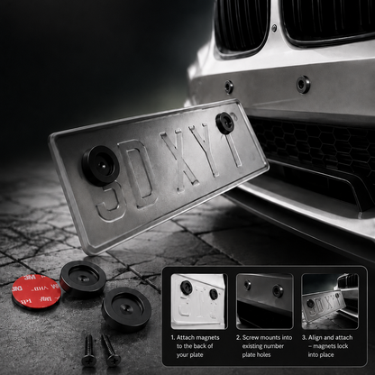 Magnetic Number Plate Kit (New)