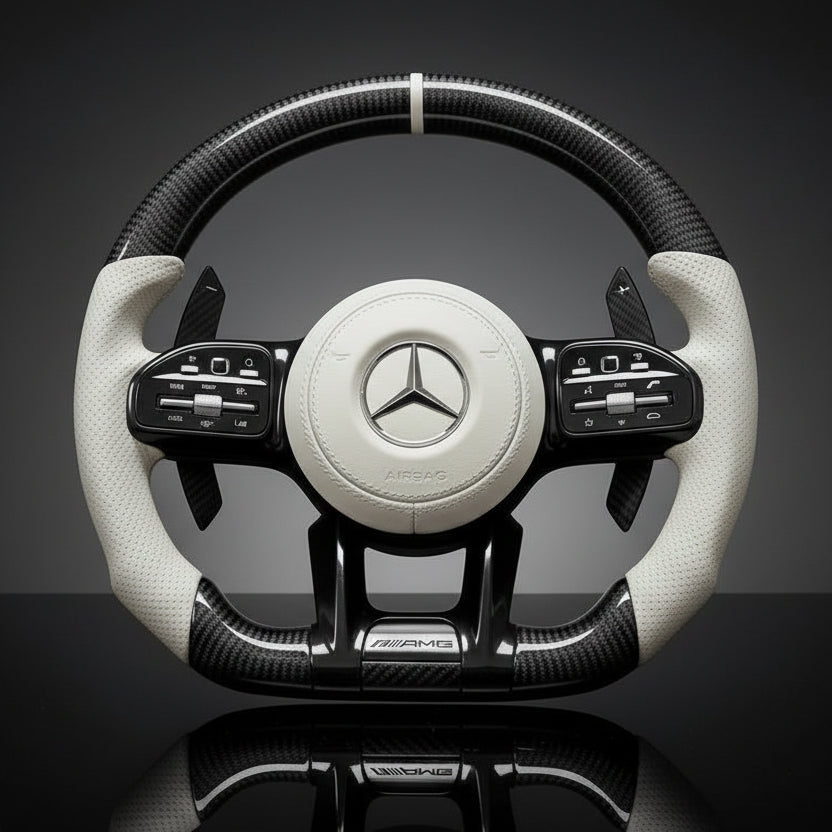 Custom Steering Wheel For Mercedes-Benz AMG A35/C63/E63/AMG GT-4door/G63/W177/W205/W213/W167/W222/C190/H247/X253 2