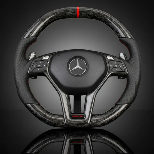 Custom Steering Wheel For Mercedes-Benz C-Class W204/E-Class W212/CLS-Class C218/GLA 45 AMG X156 SL-Class R231 SLK-Class R172 2012-2016