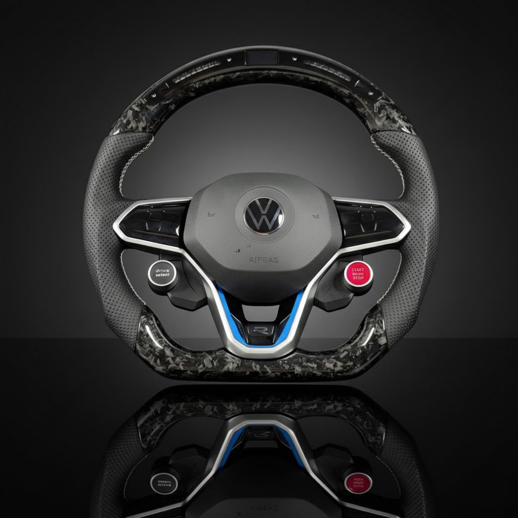 Custom Steering Wheel For Volkswagen Golf MK8 GTI GTD GTE R Arteon Tiguan Touareg (2020-2025)