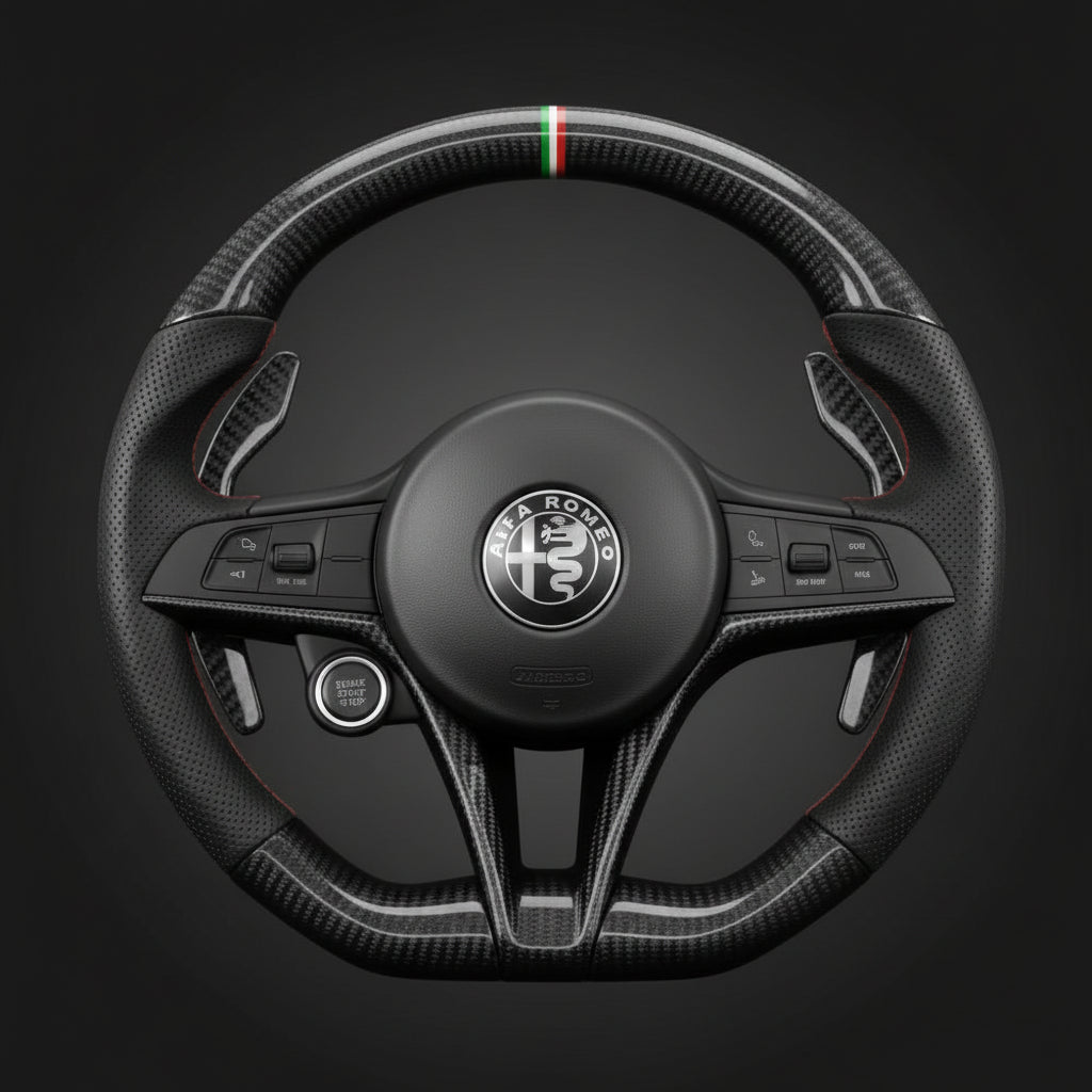 Customs Steering Wheel for Alfa Romeo Giulia Stelvio Quadrifoglio 2020-2022