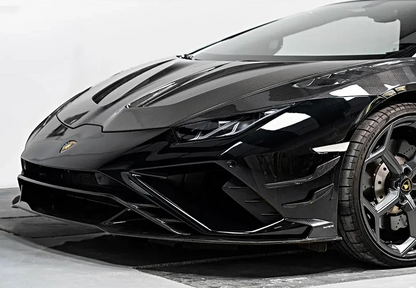 V WEAVE Carbon Fiber Front Lip For 2019-2021 Lamborghini Huracan EVO