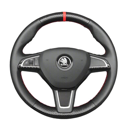 Steering Wheel Cover for Skoda Citigo Fabia Karoq Roomster Octavia Superb Yeti Kodiaq Scala 2013-2019