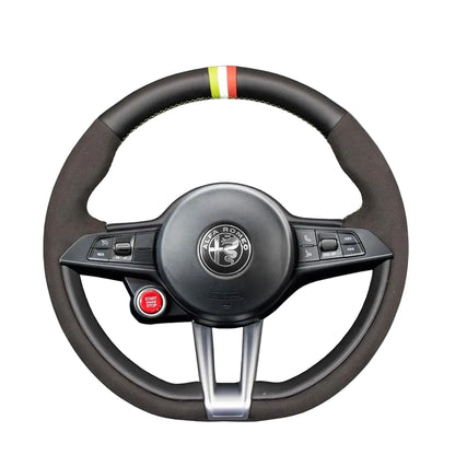 Steering Wheel Cover for Alfa Romeo Giulia Stelvio Quadrifoglio 2016-2020