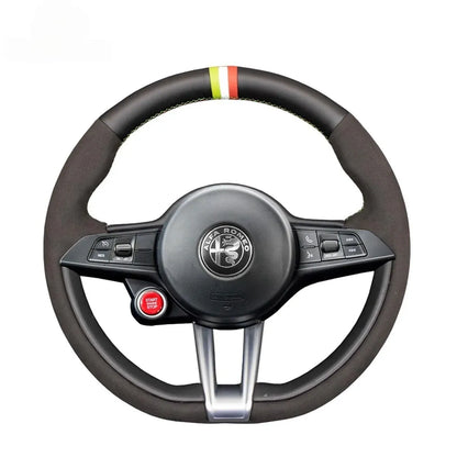 Steering Wheel Cover for Alfa Romeo Giulia Stelvio Quadrifoglio 2020-2022
