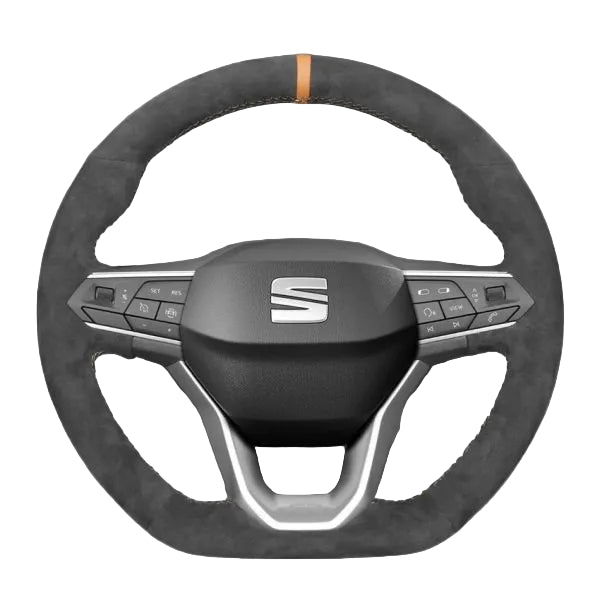 Steering Wheel Cover for Seat Leon Ibiza 6F Ateca Arona Tarraco 2020-2022