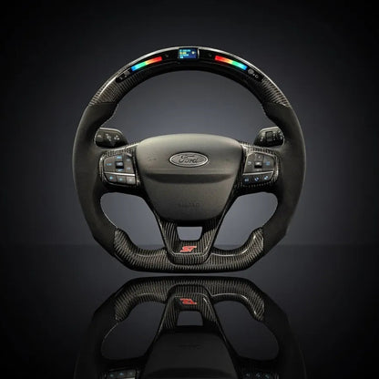 Custom Steering Wheel For Ford Focus Bronco Sport Escape E-transit Fiesta Maverick Kuga Puma Tourneo Custom Transit Custom (2017-2025)