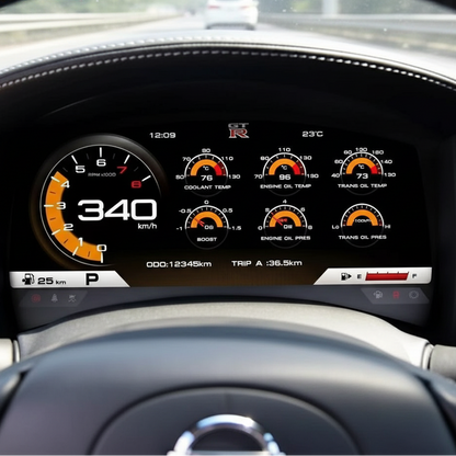 Digital Cluster for Nissan GT-R R35 2008-2015