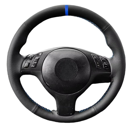 Leather Steering Wheel Cover For BMW M Sport 3 5 Series E46 E39 M3 M5