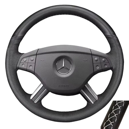 Leather Steering Wheel Cover Leather For Mercedes Benz W164 M-Class ML350 ML500 X164 GL-Class GL4 (5)